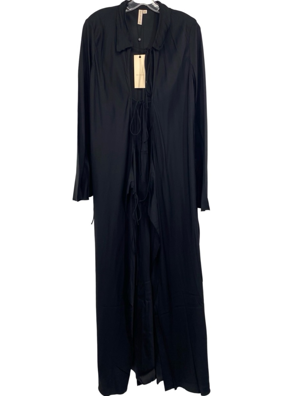 Bec + Bridge Emery Long Sleeve Tie Black Maxi Dress New Size 6 - Picture 2 of 14